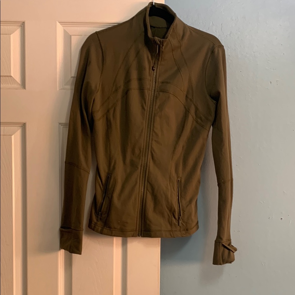 Lulu Lemon Olive Green Zip-Up Jacket